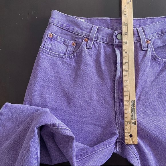 LEVI'S FRESH 501 Original Crop Jean Botanical Lavender Pea Tab Poetcore Pastel - Picture 6 of 13